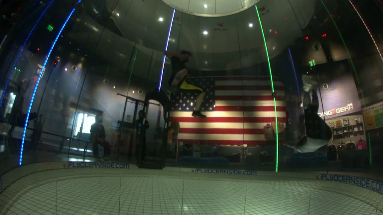 Sit flying in a new wind tunnel - iFly Oceanside