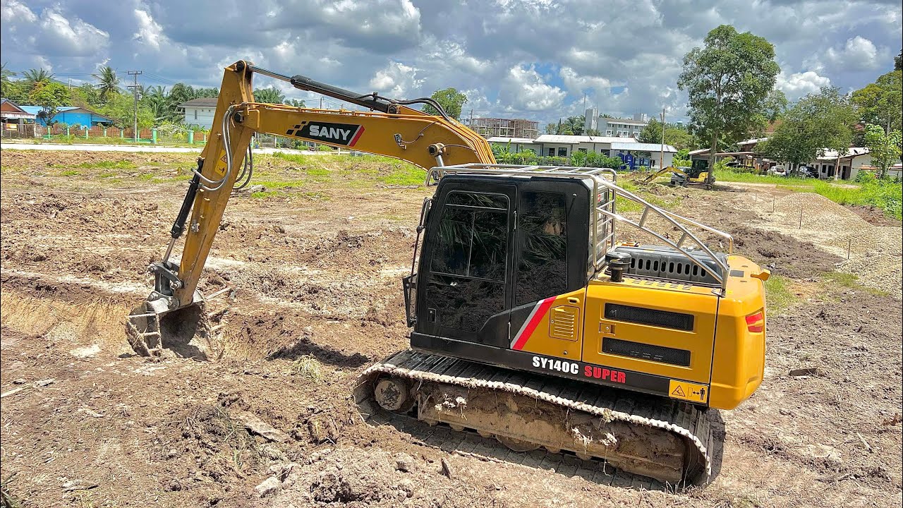 SANY SY140C SUPER ขุดคู ยกร่อง ปั้นโคกสวนทุเรียน