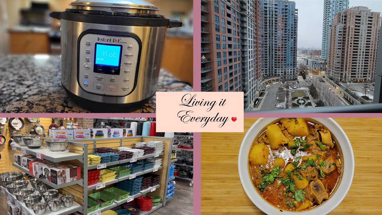 Morning to Noon Routine| Weekday| Lunchbox,Trip to Kitchen Stuff Plus, Aaloo Gosht in Instant Pot IP