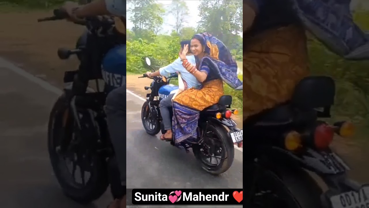 first time bike Sunita Mahendra | marriage sambalpuri video | human sagar new song #wedding