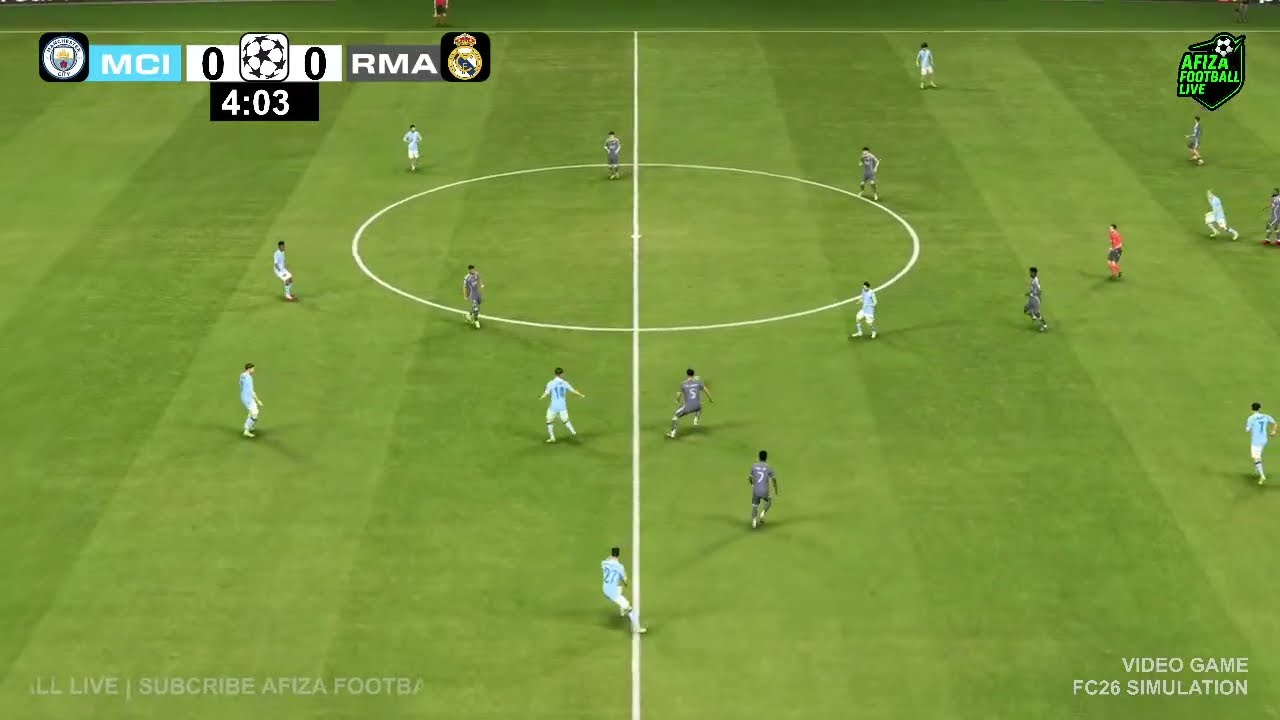 🔴 Manchester City vs Real Madrid LIVE Score Champions League 2025/26 & FC26 SIMULATION