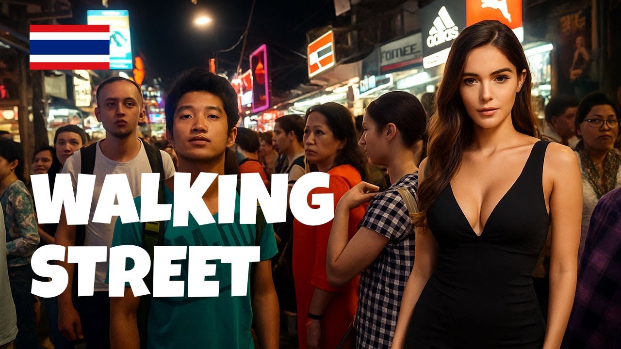 INSANE Night Walk Down PATTAYA WALKING STREET 🔥 Neon Lights, Street Food & Wild Nightlife