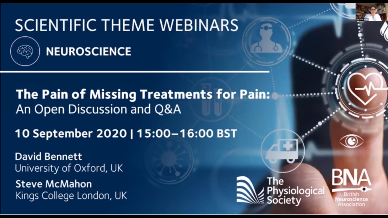 The pain of missing treatments for pain: A joint webinar held with The Physiological Society