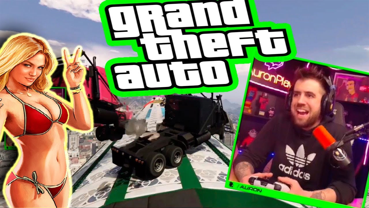 Auronplay en Nuevas Carreritas de Gta 5 con amigos 🏁🚗💨