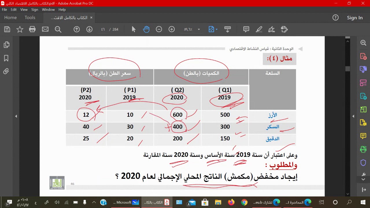 اقتصاد كلي: (3) بقية الوحدة الثانية الناتج الحقيقي والاسمي والمكمش او المخفض   أ.د. أحمد شمعون