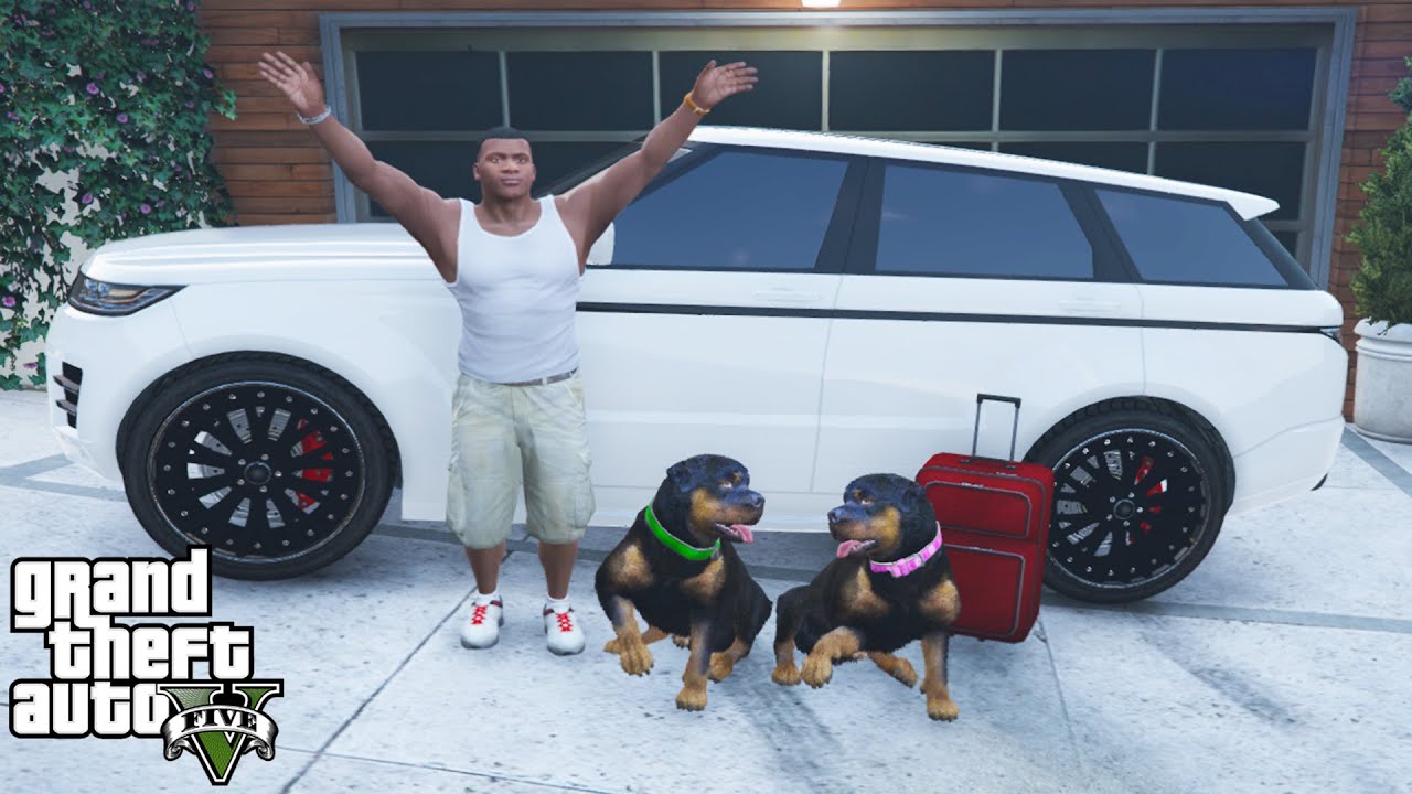 Chop And Chop's Girlfriend Road Trip in GTA 5 (funny)