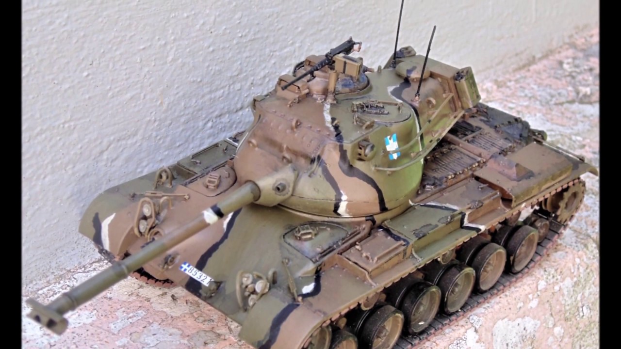 Hellenic Army battle tanks through time in scale 1/35 .
