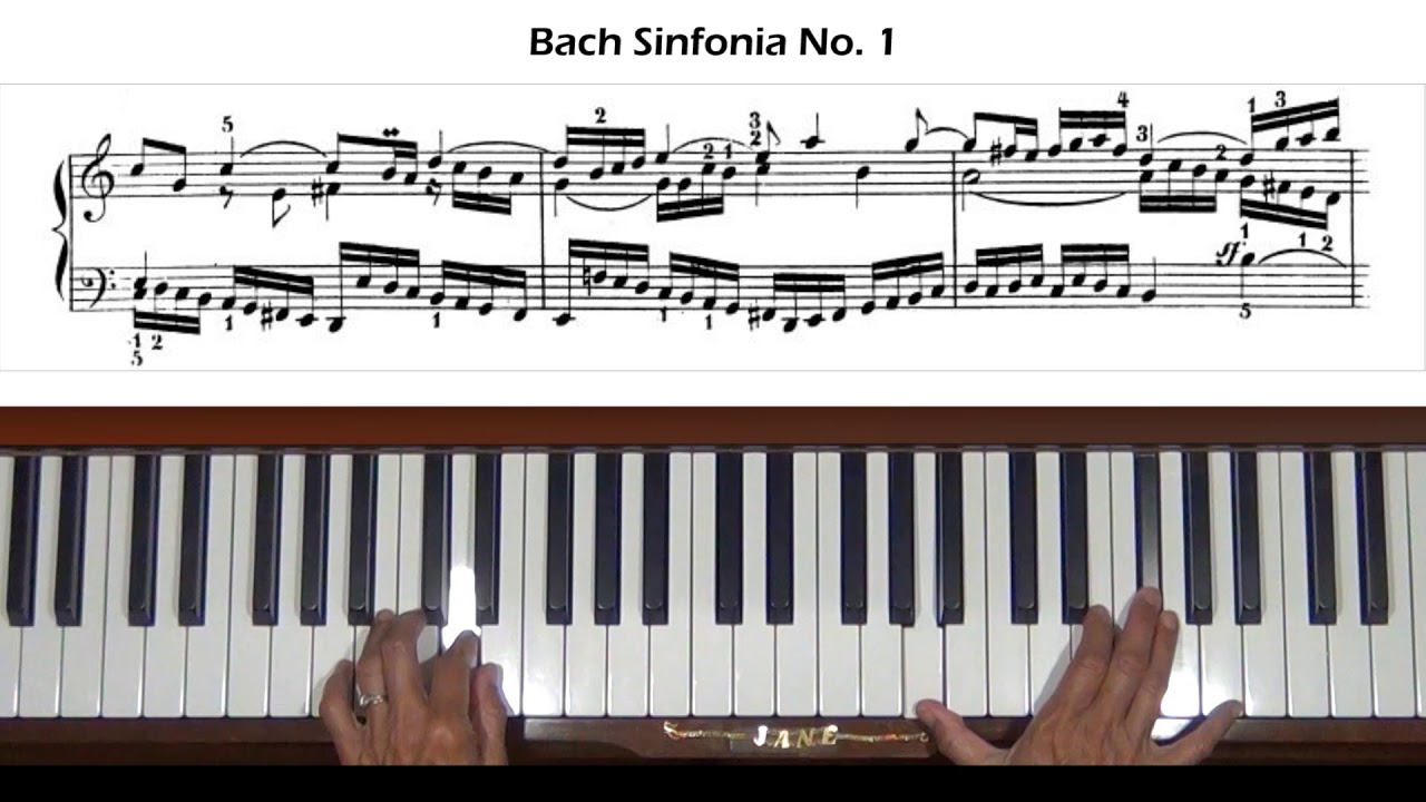 Bach Three-Part Invention Sinfonia No. 1 in C major BWV 787 Piano Tutorial