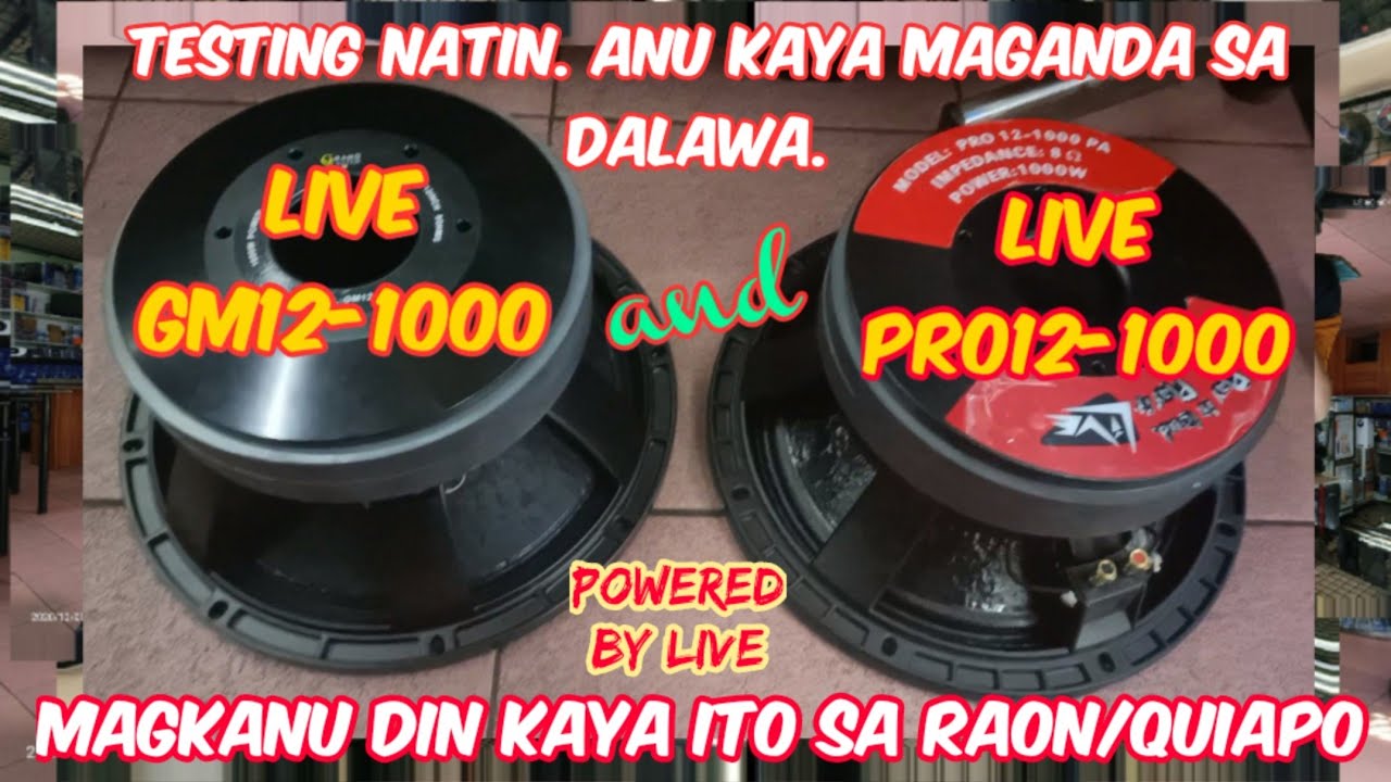 Comparison between Live pro12-1000PA / Live GM12-1000.