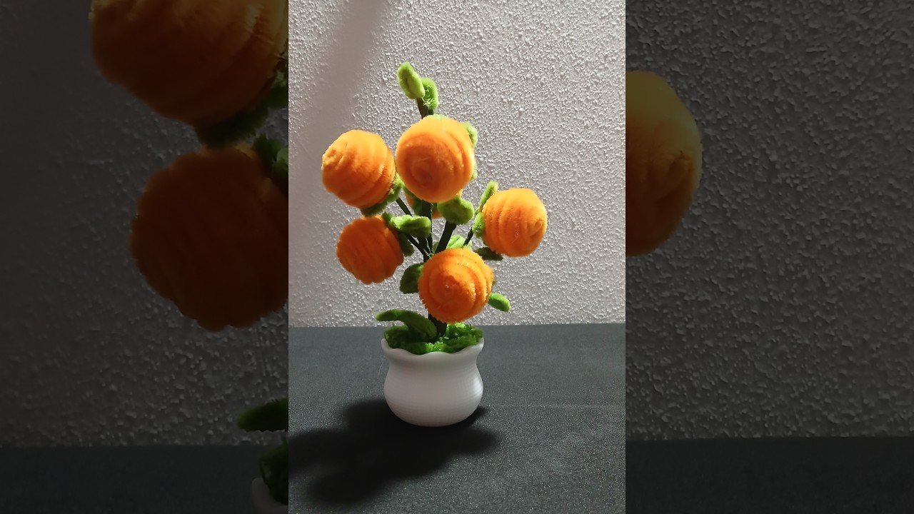 Pipe Cleaners Mandarin Orange plant Lunar Chinese New Year 2026 Chenille Stem Crafts DIY Singapore