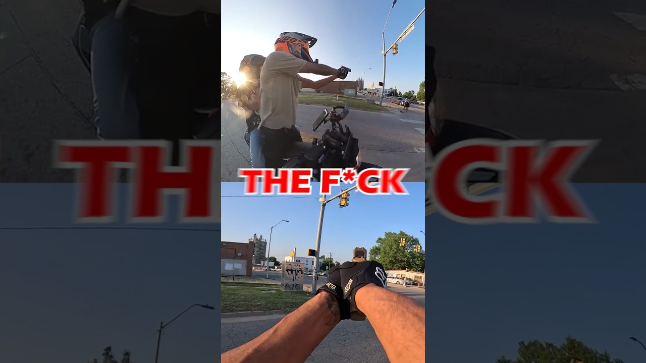 Biker&rsquo;s SHOCKING Move to Stop a Man ATTACKING a Woman! 😱💥 #roadrage #biker