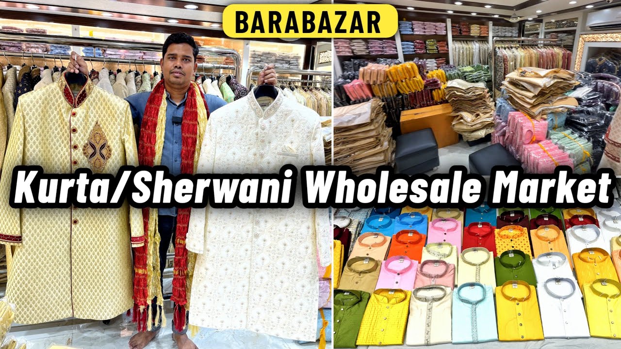 Barabazar Kurta & Sherwani Wholesale Market /Men's Kurta Punjabi Wholesaler - USMAN APPARELS KOLKATA