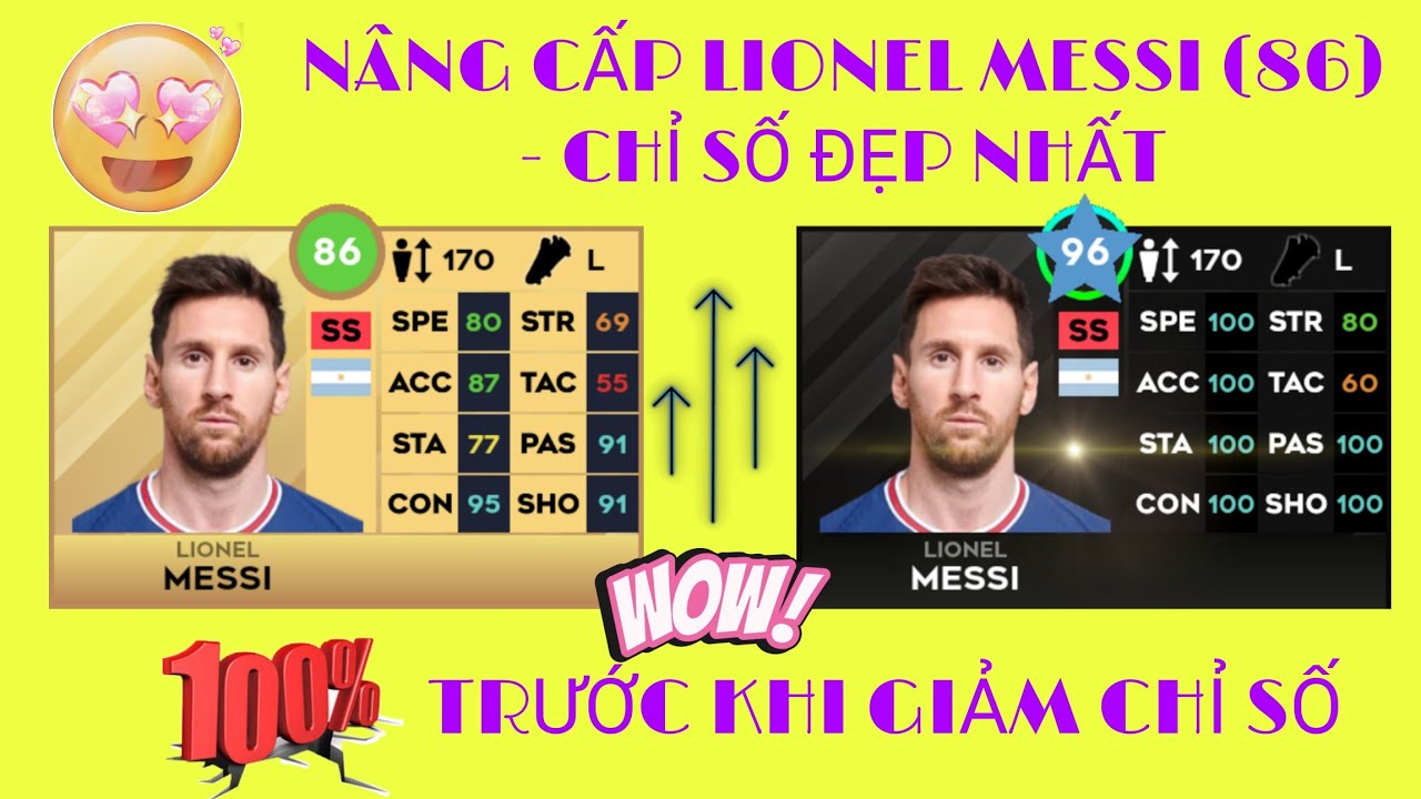 DLS23| N&acirc;ng max Lionel Messi (86) trước khi bị giảm ở bản Update DLS mới - chỉ số đẹp