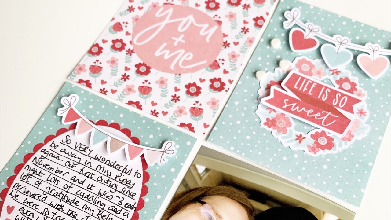 Scrapbook Process video working with the Smitten collection