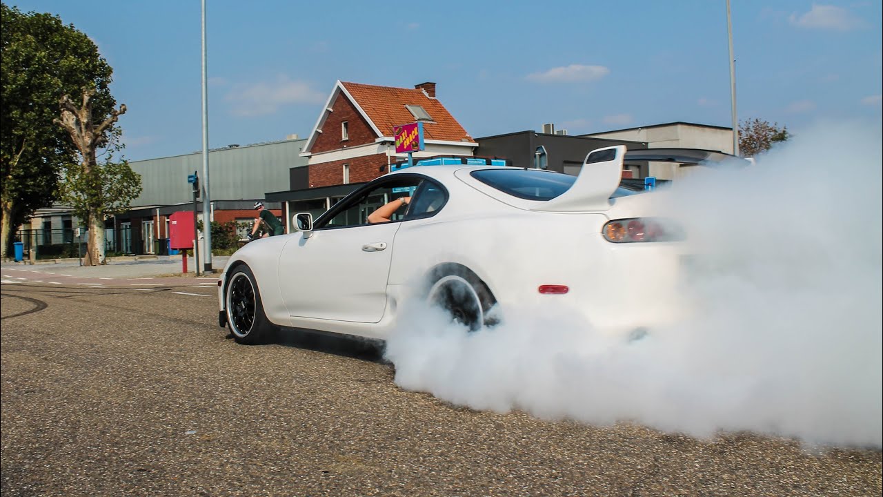 Toyota Supra MK4 Compilation - Accelerations, Burnouts, Flames and sounds