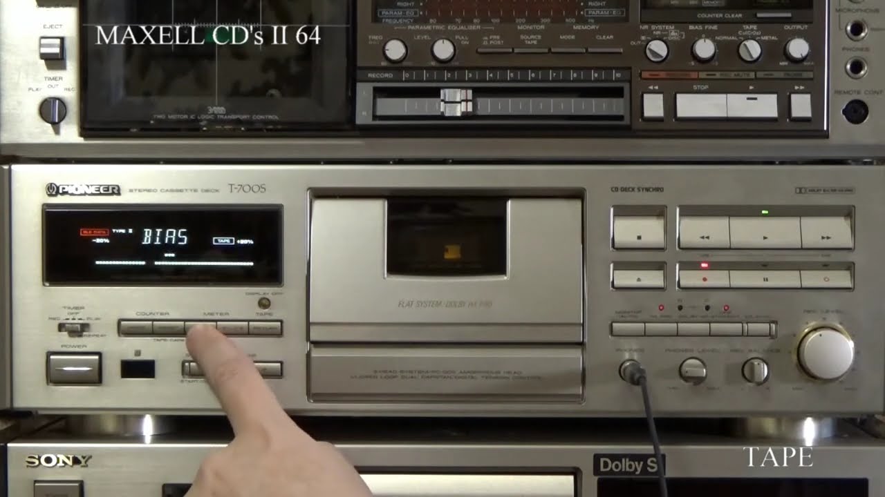 Запись б.у. кассет MAXELL CD's II, TDK SUPER CDing II и AXIA J'z 2 на деке Pioneer T-700S