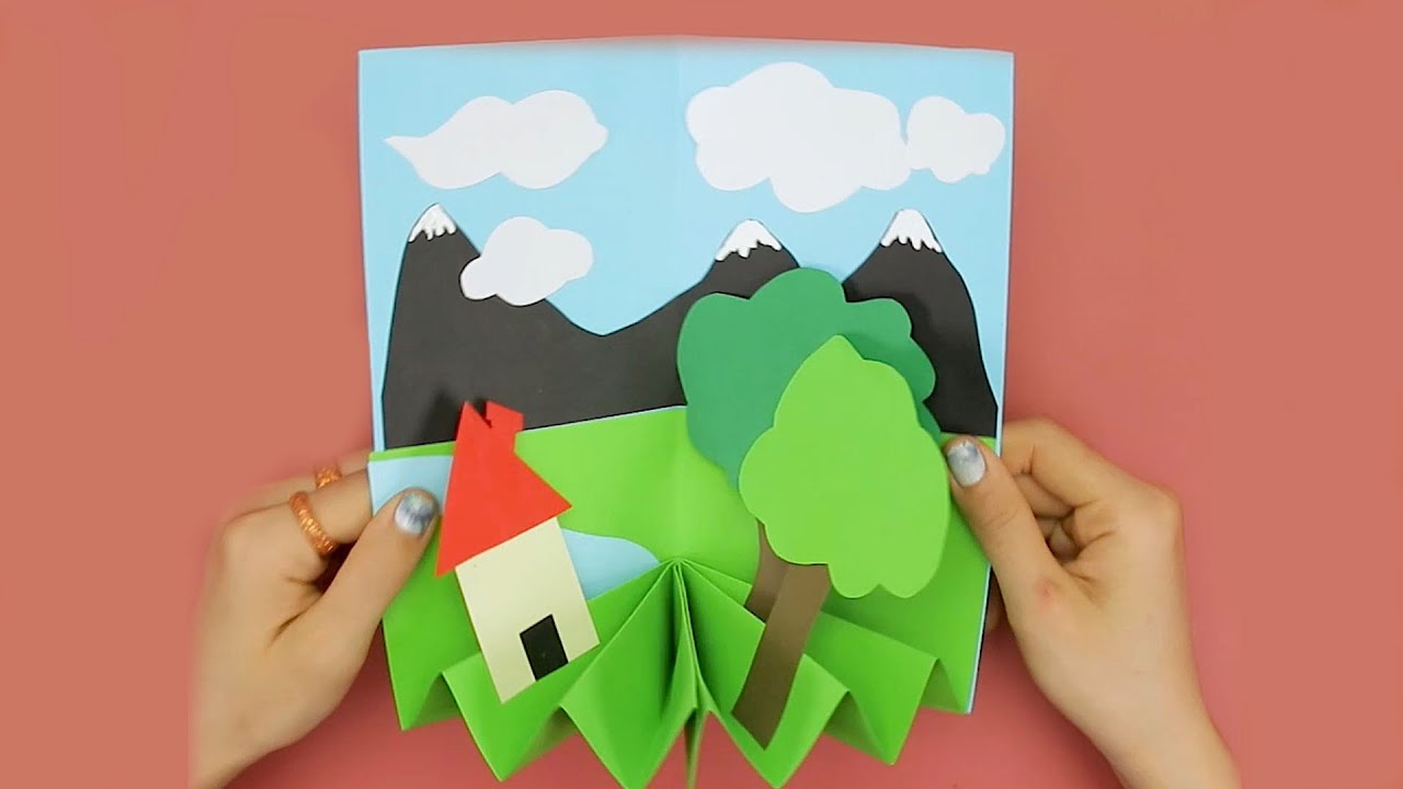 3D Paper Landscape! 3D Paper Crafts for Kids | DIY paper crafts || Everyday Crafts #shorts