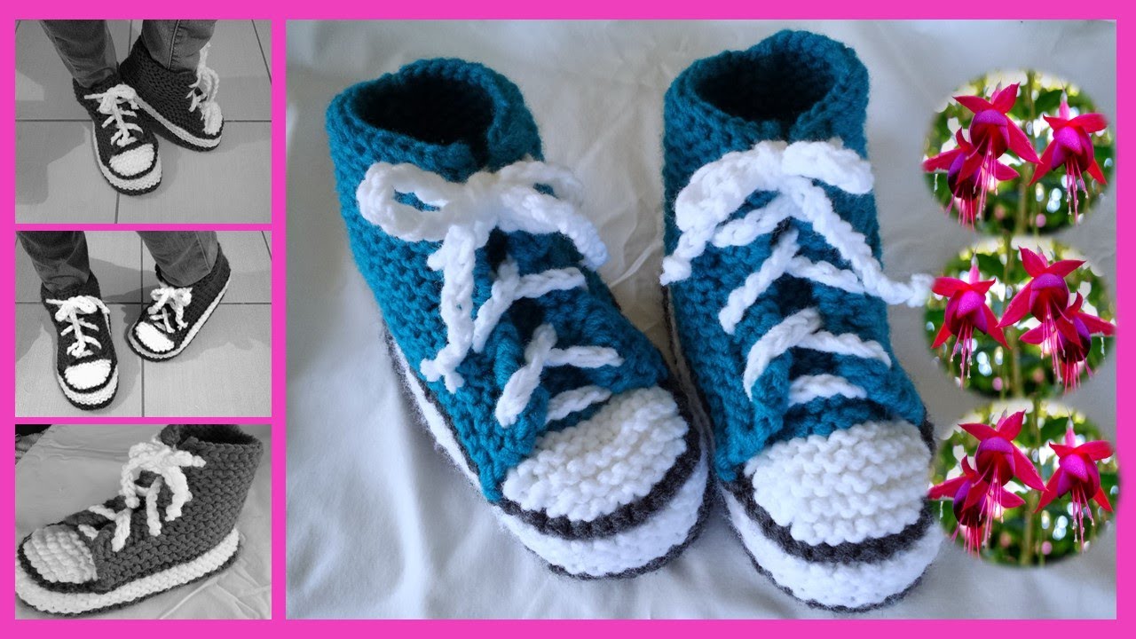 Tutoriel tricot-Souliers de course-2e PARTIE-FINITION