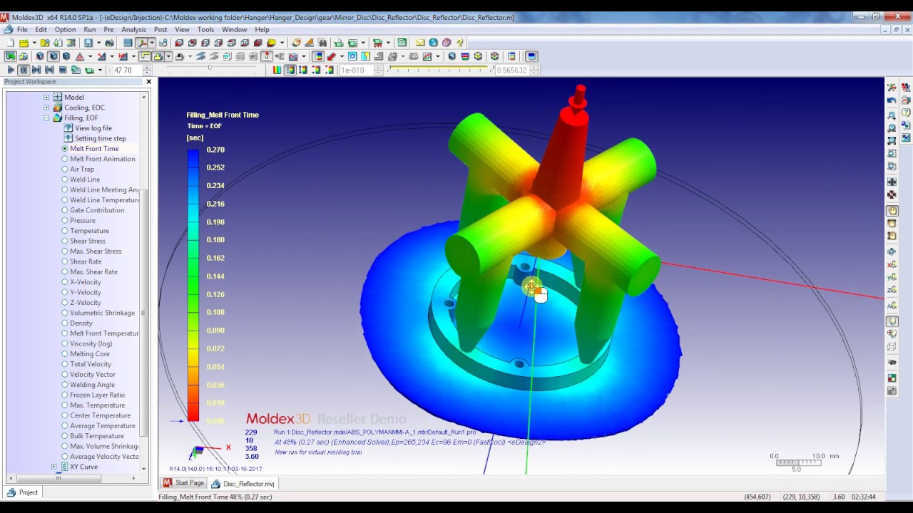 Disc Reflector - Plastic Molding Simulation