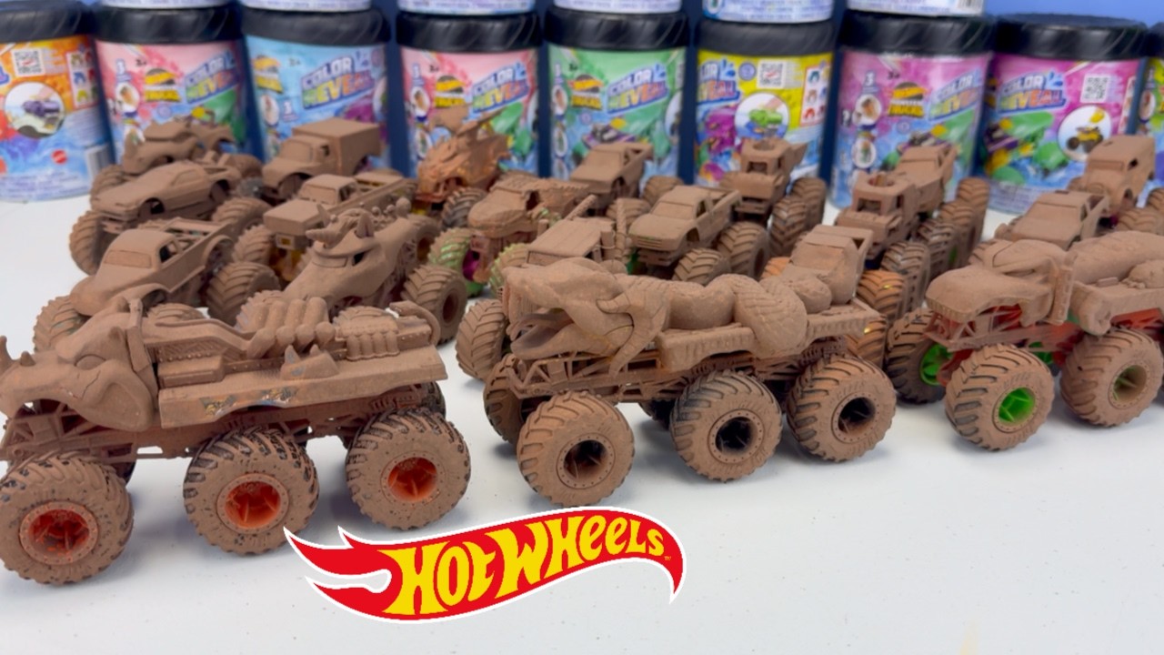 20X🤯 Monster Jam Monster Trucks Hot Wheels Monster Trucks Custom Color Reveal Mystery???