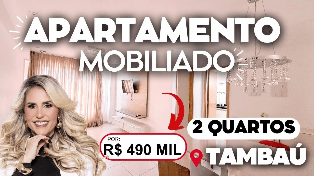 APARTAMENTO TODO MOBILIADO EM TAMBAÚ   A 500 METROS DA PRAIA! R$ 490 MIL CÓD 1588