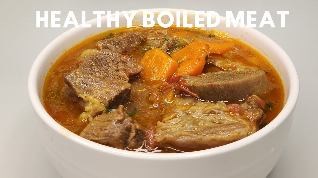 Boiled Meat no cooking oil | Enyama ya boil | How to cook boil cow meat | Healthy meat stew 🍲 