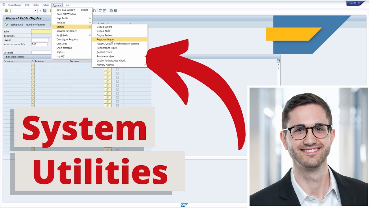 System Utilities - Useful technical SAP tools