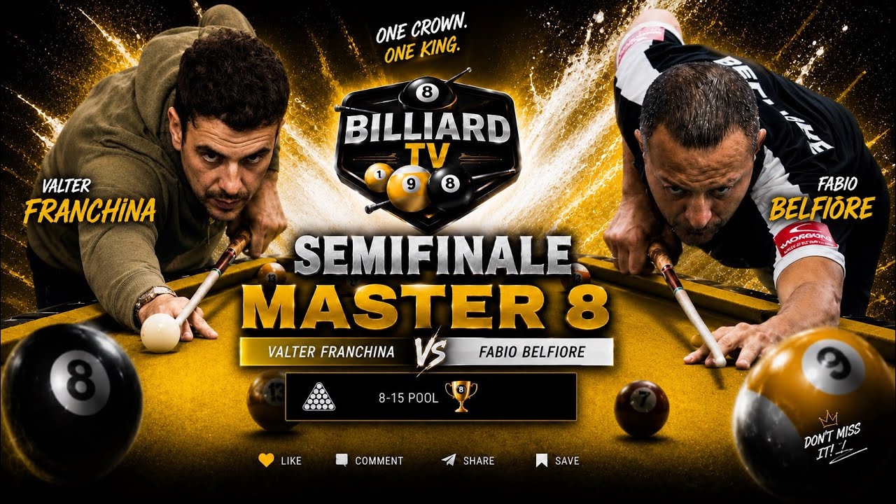 BELFIORE FABIO VS FRANCHINA VALTER Master 8 BILLIARD TV