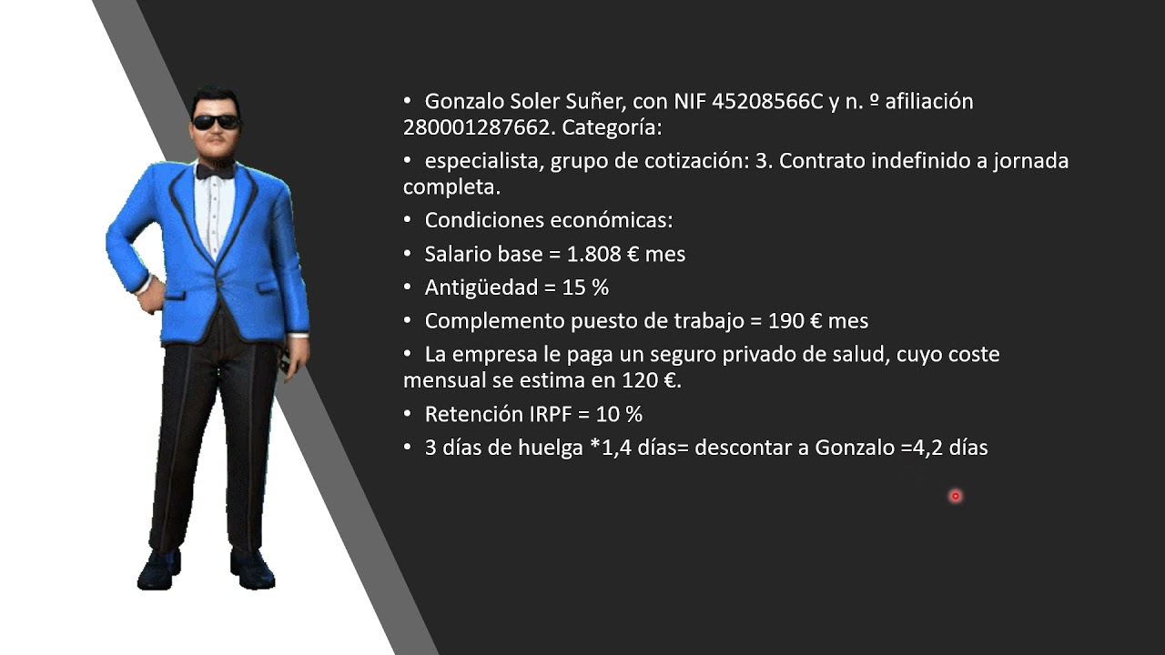 Explicación nómina huelga