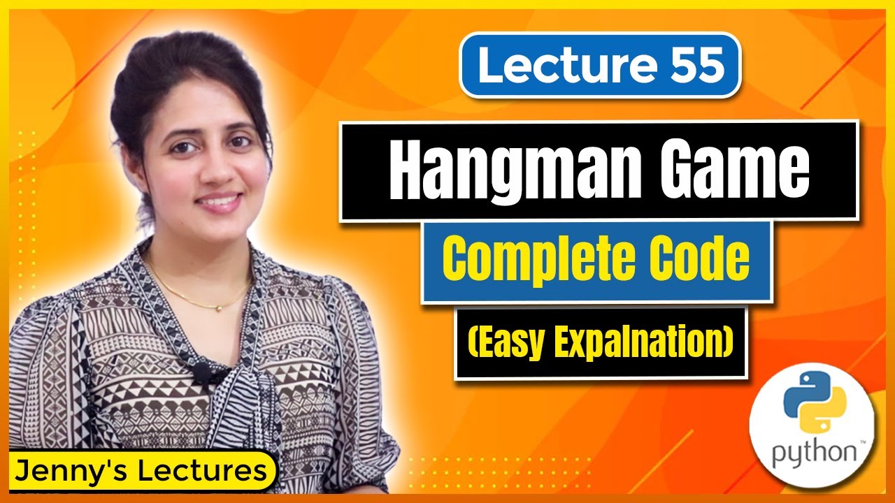 Hangman Game in Python | Python Project #3 | Python Project for beginners #lec55