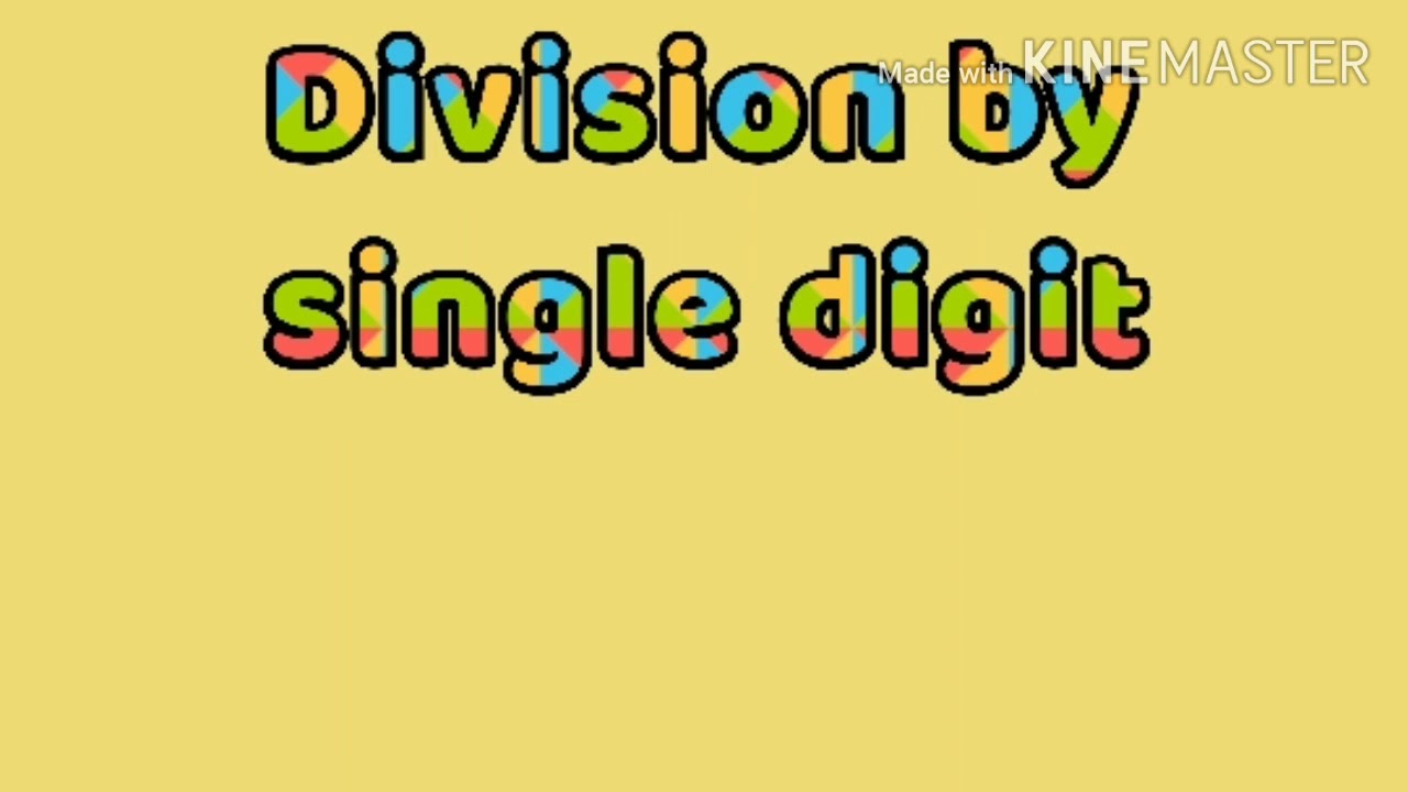 Division by single digit
