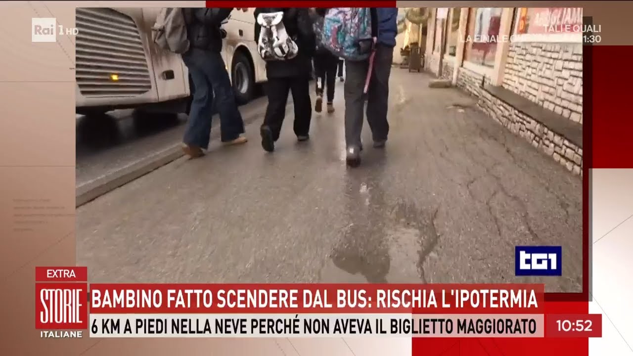 Il bambino fatto scendere dal bus rischia l'ipotermia - Storie italiane 30/01/2026