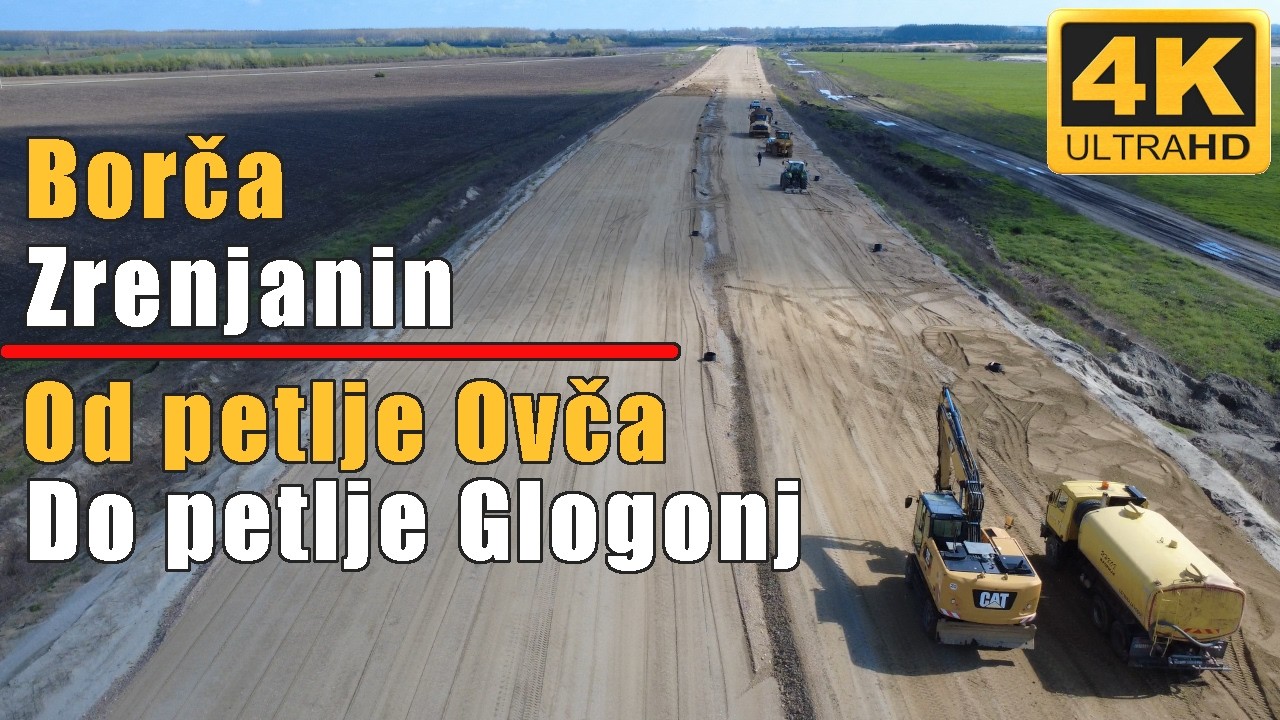Autoput Beograd - Zrenjanin - dron snimak