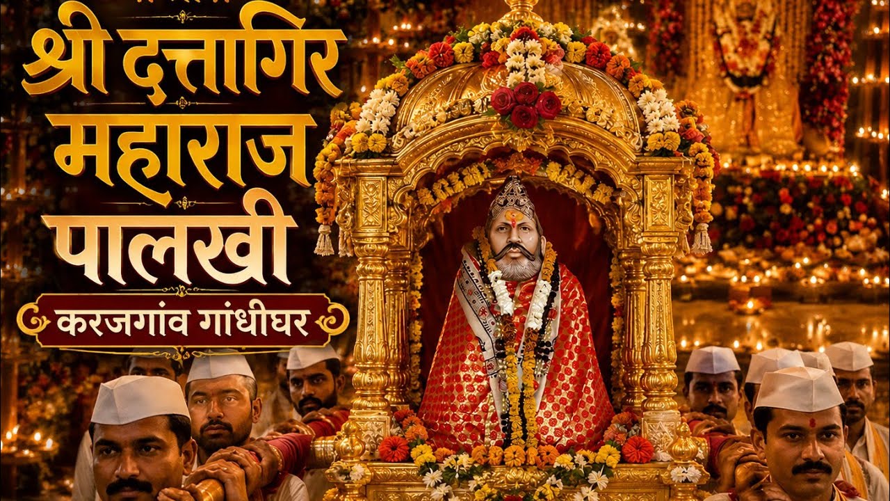 श्री स्वामी दत्तागिर महाराज पालखी करजगांव गांधीघर shree Swami dantagir maharaj palkhi karajgon 