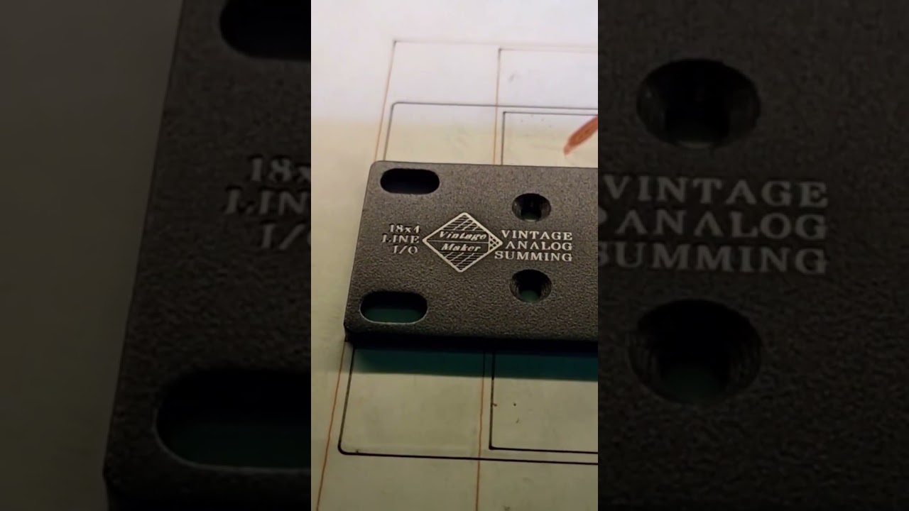 Vintage Maker analog Summing mixer laser engraving process