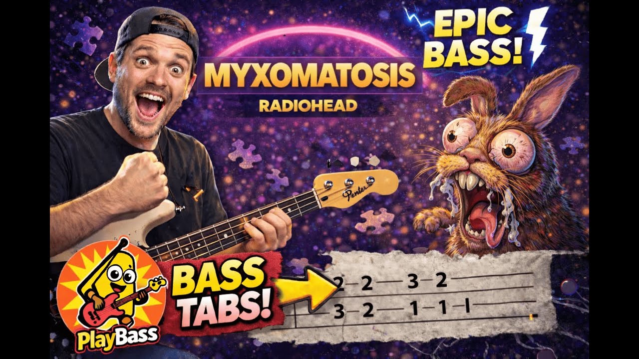 Myxomatosis (From The Basement) - Radiohead (Bass Cover + Tabs)