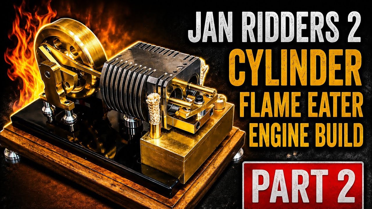 Jan Ridders 2 Cylinder Flame Eater Engine Build PART 2