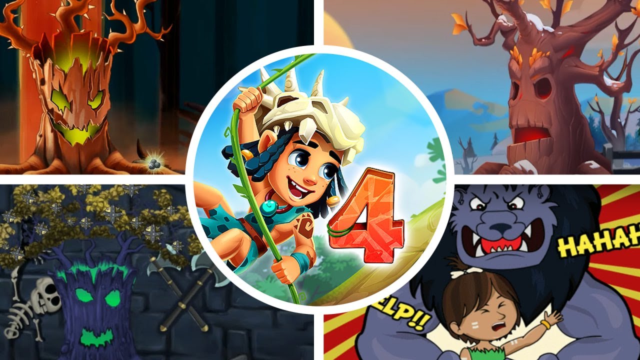 Jungle Adventures Run + Jungle Adventures 4+3+2+1 - All Bosses