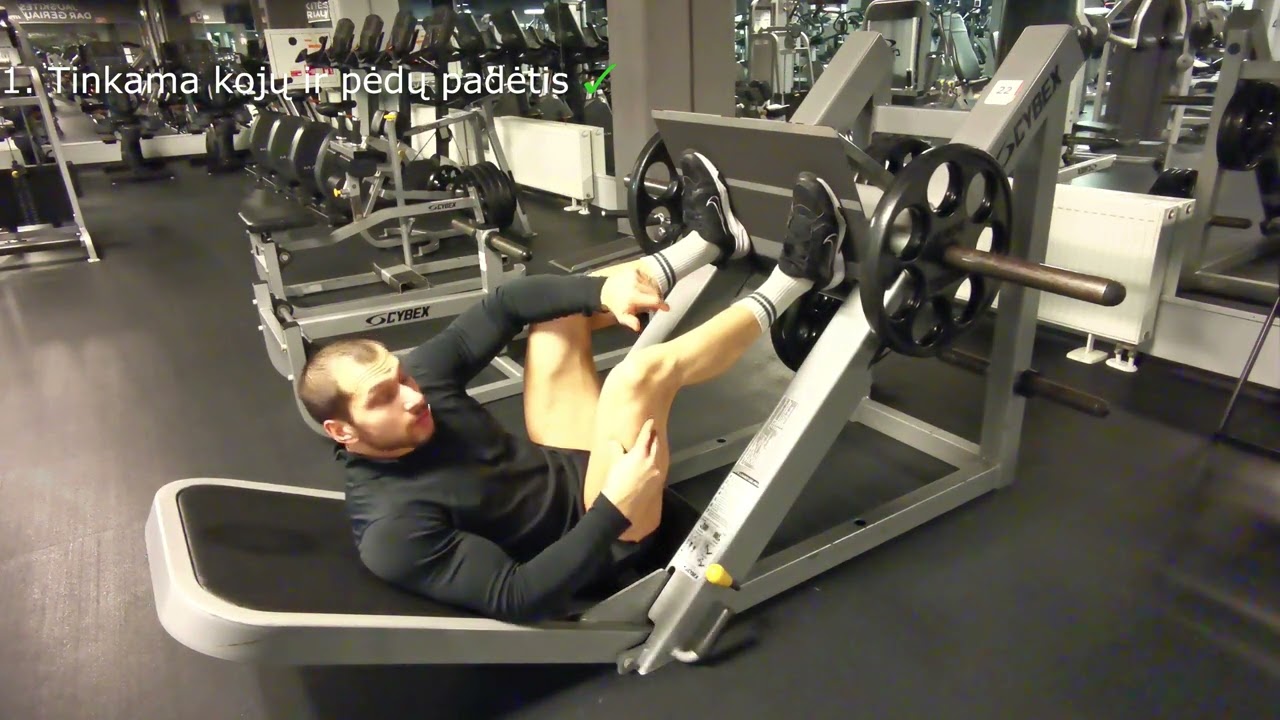 Svorio spaudimas kojomis gulint treniruoklyje (angl. leg press)