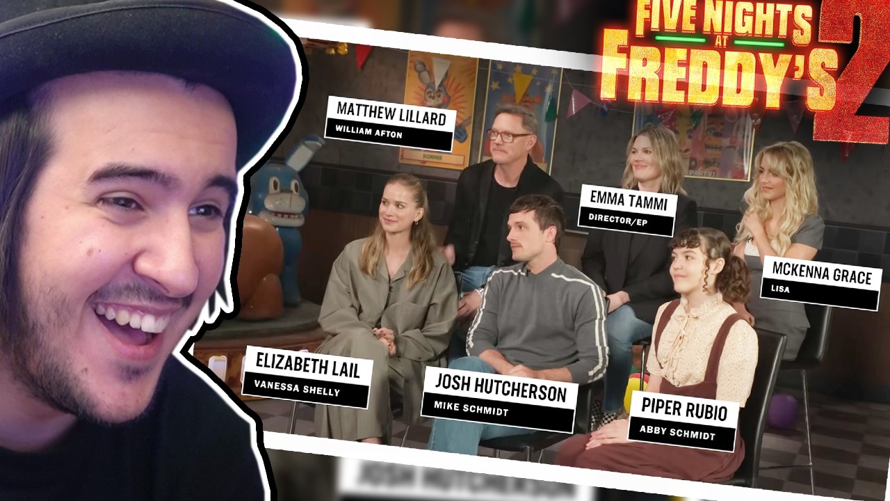 REACCIONO a la ENTREVISTA al ELENCO de la PELÍCULA de FNAF 2