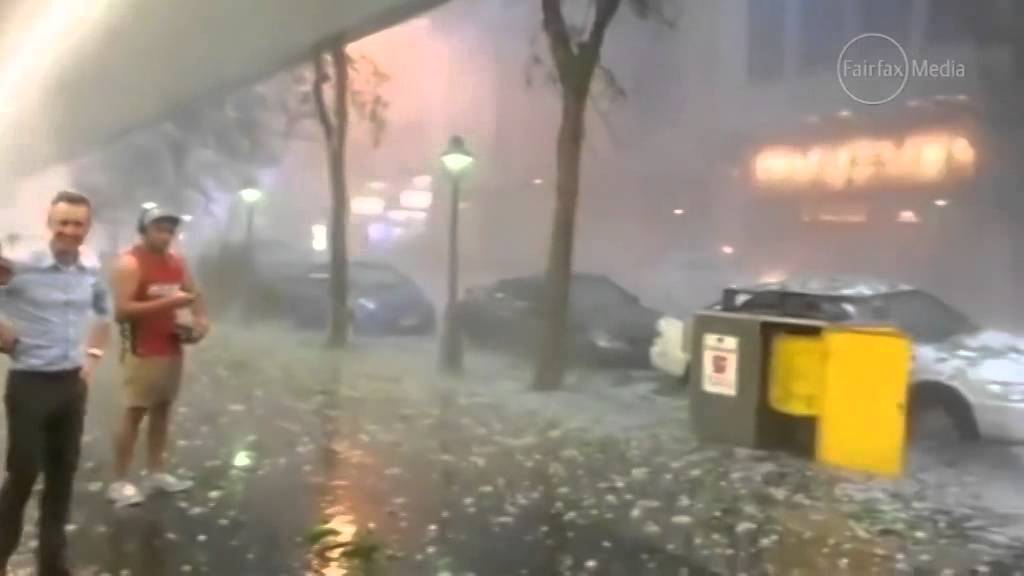 Brisbane storm: Helicopter crew trapped in storm