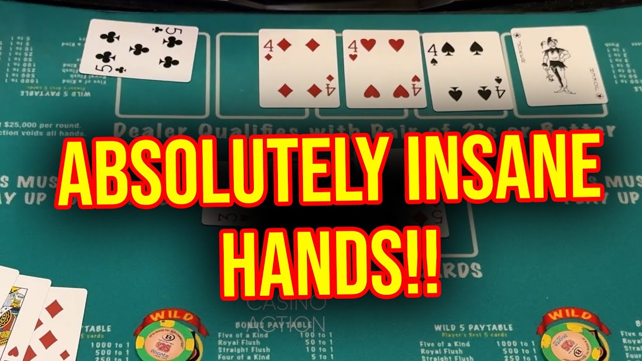 EVERYONE HITTING SO MANY BIG HANDS ON WILD 5 POKER IN LAS VEGAS!!
