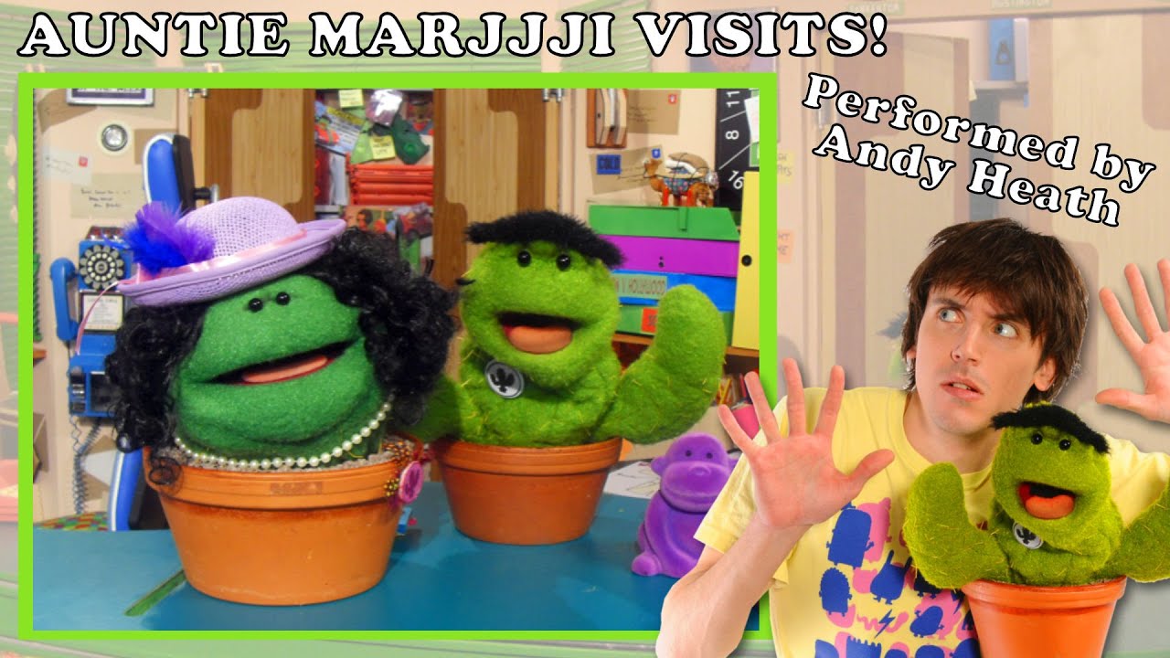 Ed and Oucho in the CBBC Office - Auntie Marjjj