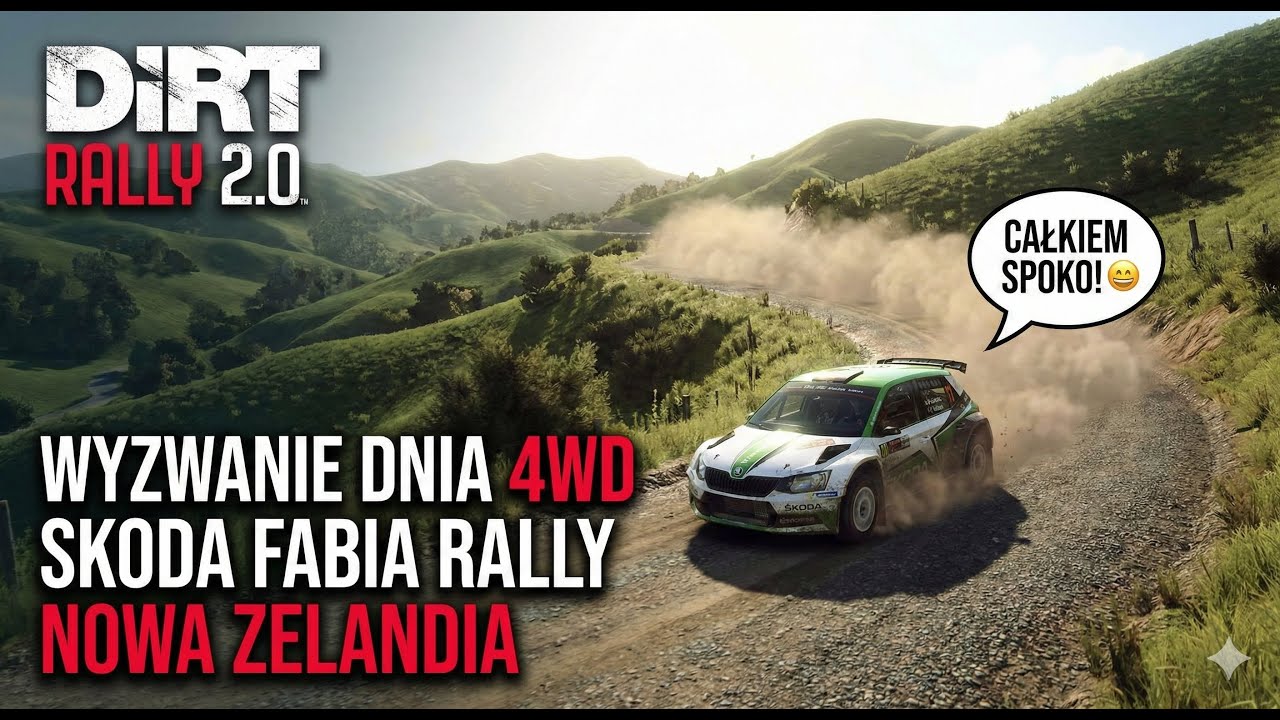 Dirt Rally 2.0 - Wyzwanie dnia 4WD up to 2000cc - Skoda Fabia Rally, Nowa Zelandia