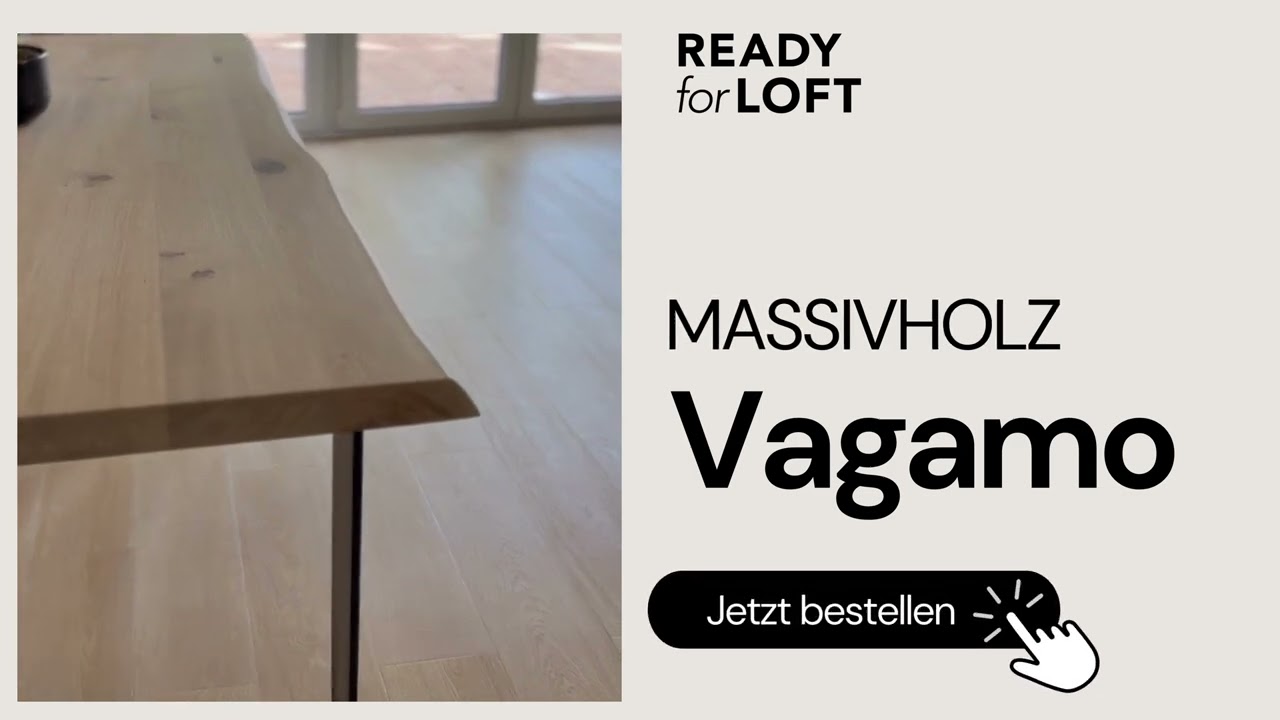 Vagamo Eiche Toptisch Massivholz