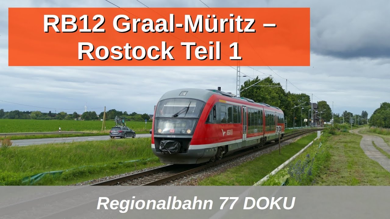 RB77: 3 Fahrzeuge - eine Linie: RB12 Rostock - Graal-Müritz Doku Teil 1 (Verlauf, Fahrzeuge usw.)