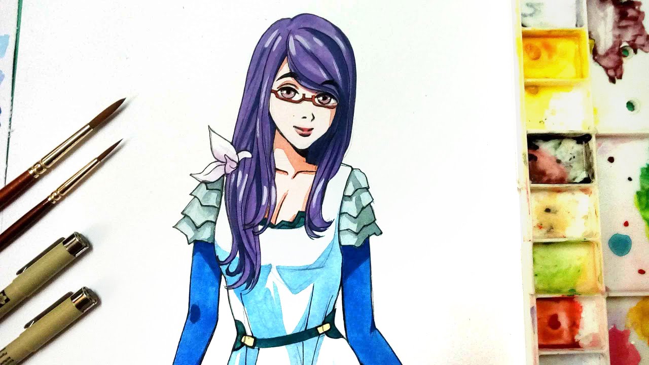 ❤ How to draw Rize Kamishiro from tokyo ghoul ❤