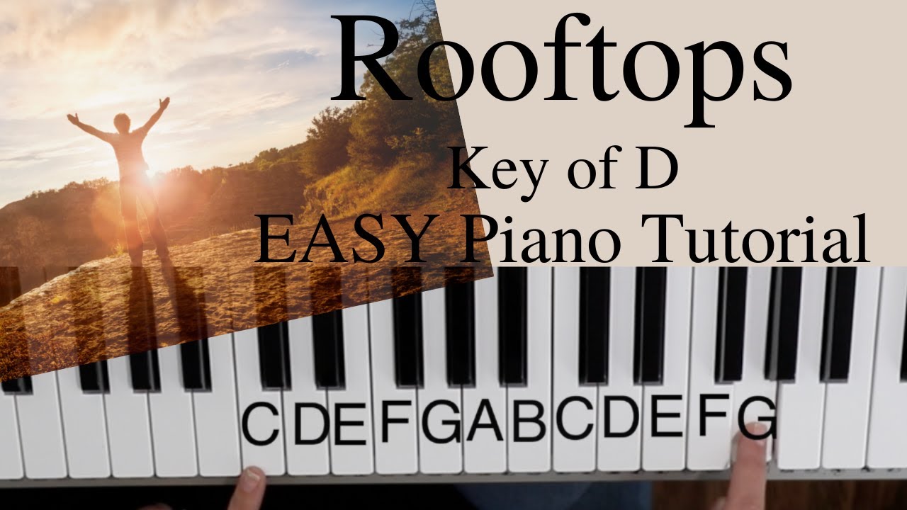 Rooftops  -Lindsey Sweat | Ben Williams | Jonathan Berlin (Key of D)//EASY Piano Tutorial