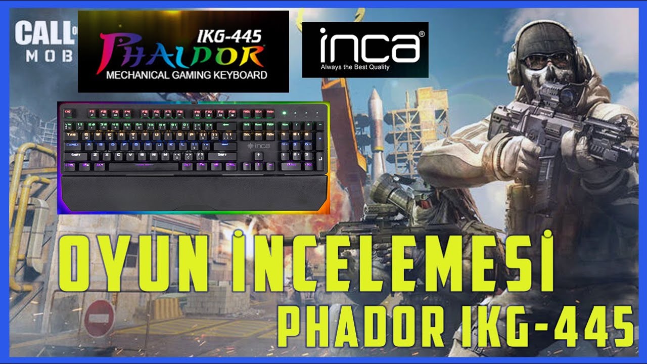 İNCA OYUNCU KLAVYESİ OYUN PERFORMANSI IKG-445  PUBG VE CALL OF DUTY