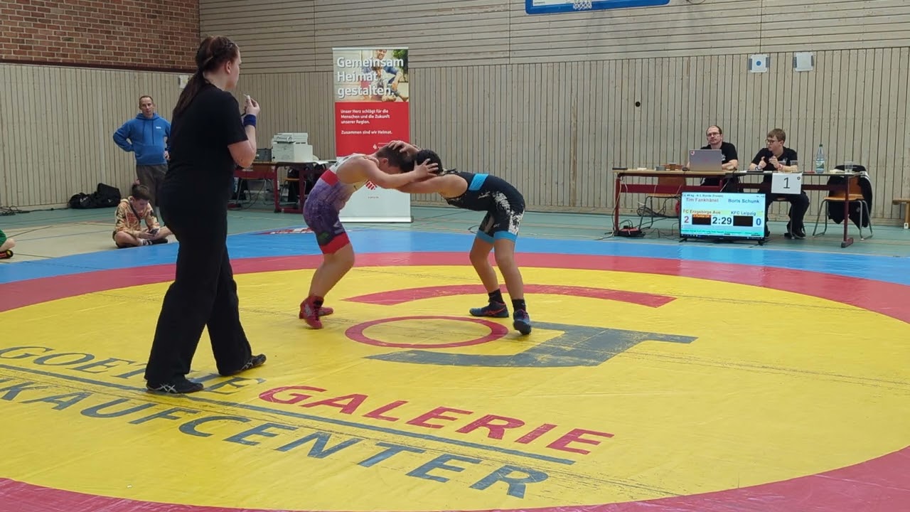 WRESTLING/RINGEN. Sparkassenpokal am 1.12.2024 in Jena. CJ, 49 kg .Tim Fankhänel - Boris Schunk